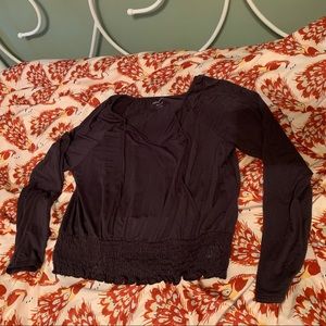 American Eagle Purple peasant top